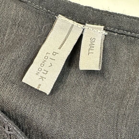 NWOT Bl^nk London Anthropologie Black Sleeveless Tie Shoulder Slip Dress Small S - Picture 4 of 10